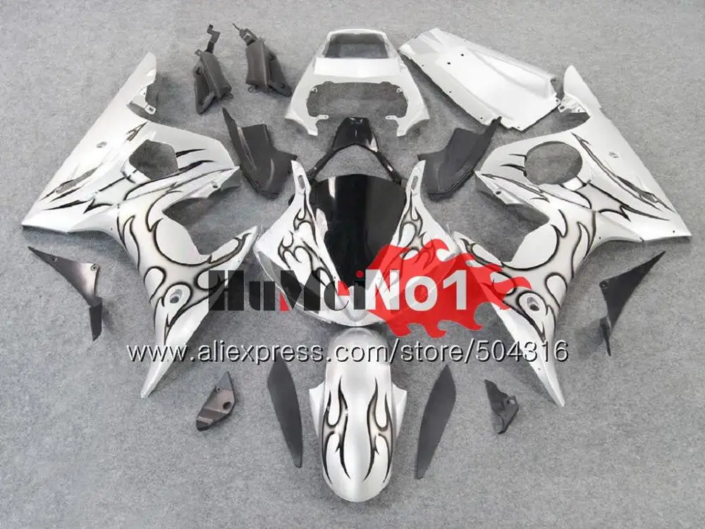 No. 26 Корпус для YAMAHA YZF600 YZF R6 600CC YZF 600 R 6 CC 5MC. 0 YZF-600 YZF-R6 2003 2004 2005 YZFR6 03 04 05 обтекатели комплект глянцевый черный - Цвет: No. 26