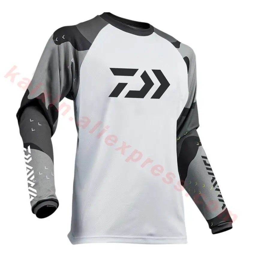 

2019 Daiwa Performance Fishing Shirt Men UPF 50 UV Sun Protection Long Sleeve Quick Dry Mesh Cooling Rash Guard Fishing Clothes