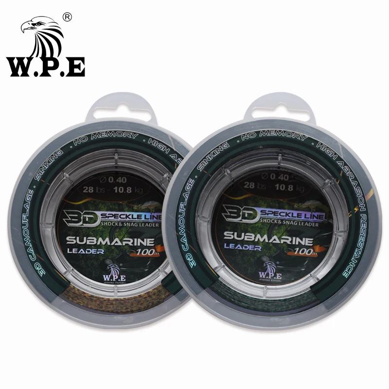 

W.P.E Brand New Nylon Fishing line 100m/150m/300m/500m 10-52LB Multicolor 2-13# 3D Speckle Fishing Line Leader Line Sinking Line