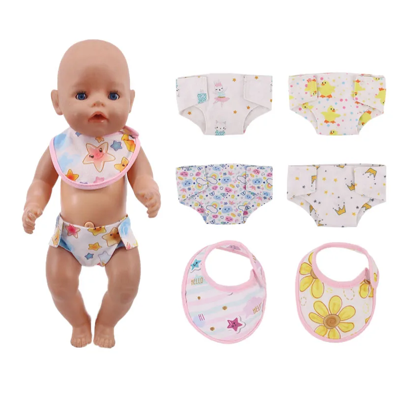 Doll Panties And Mouth Towel Suit For 18 Inch American&43 Cm Baby New Born Doll Generation Christmas Girl`s Toy