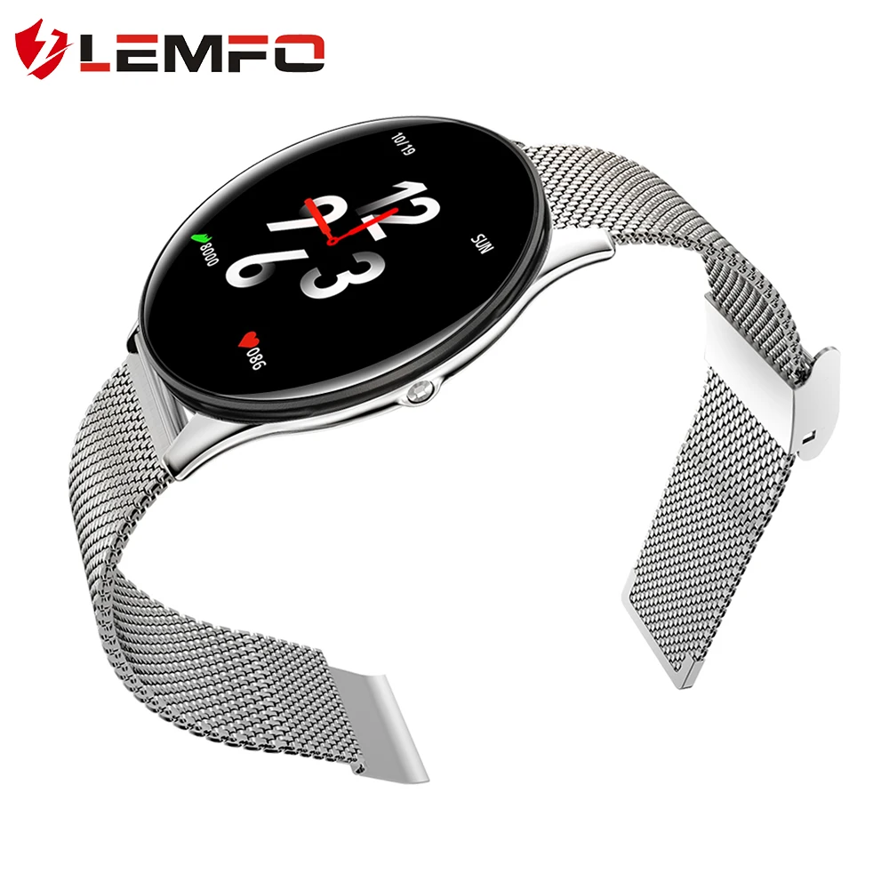 LEMFO Смарт-часы IP68 водонепроницаемый из закаленного стекла фитнес-трекер монитор сердечного ритма спортивные мужские wo мужские умные часы