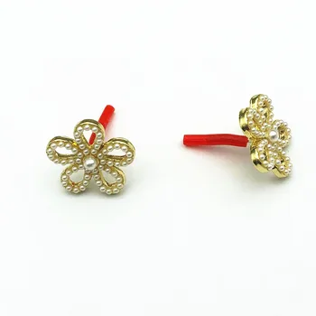 

New Arrival! 18x18mm 50pcs Imitation pearls Flower shape Ear Stud for Earring DIY Parts,Jewelry Accessories Findings & Component