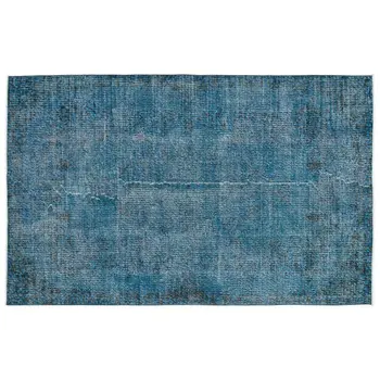 

Handmade Turquoise Vintage Overdyed Turkish Area Rug 178x283 Cm-5'10''X9'3''