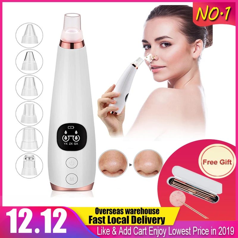 Buy Blackhead Remover Nose T Zone Pore Vacuum Acne Pimple Removal Vacuum Suction Tool Facial Diamond Dermabrasion Machine Face Clean