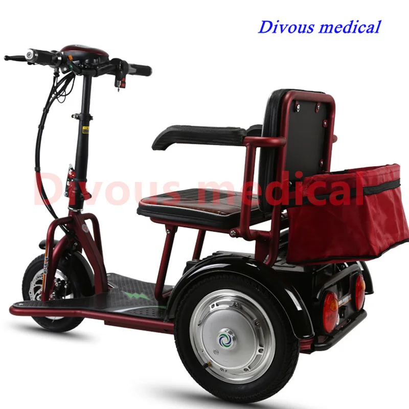 Double Motor Electric Scooter 3 Wheel 48V 700W Lightweight Foldable Mobility Scooter for Elderly 3