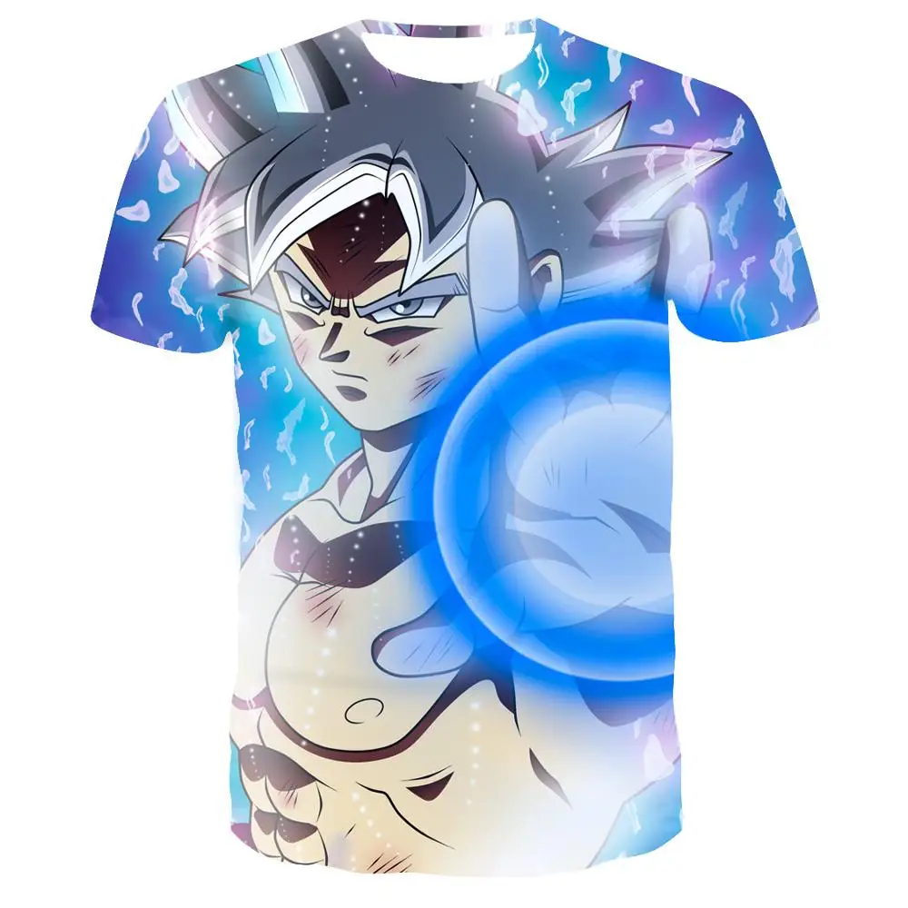 

2019 New Arrival Cool Goku Dragon Ball Z 3d T Shirt Summer Fashionable Short Sleeve Tee Tops Men Anime DBZ Harajuku T-Shirts