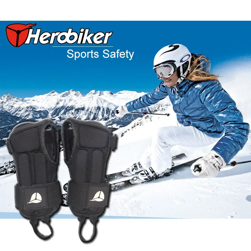 HEROBIKER защита запястья мотоциклетные перчатки для мотокросса лыжный Armguard регулируемая поддержка запястья защита рук защита ладони защита