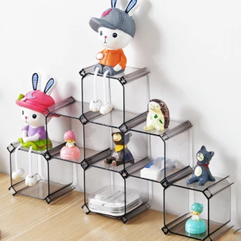 

ABSS-12 Pcs Plastic Grid Drawer Divider Household Drawer Storage Adjustable Home Kitchen Board Divider Makeup Storage Grid Sub-G