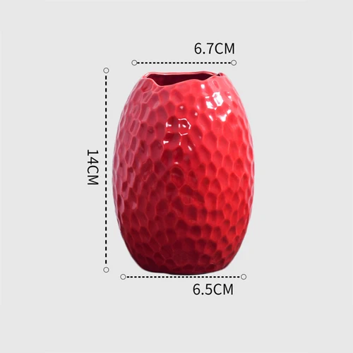 1 шт., Красный барабан, керамическая ваза, для дома, свадьбы, праздничное оформление, современная, простая, для гостиной, для хранения цветов, декоративные украшения - Цвет: N