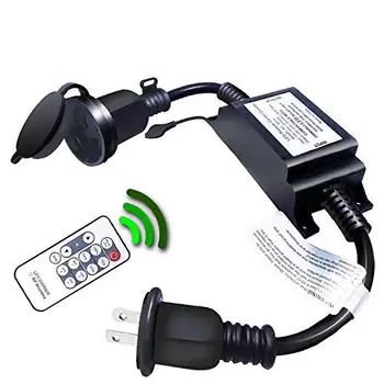 

Outdoor Dimmer, Wireless RF Smart Plug-in Outdoor Dimmer Switch, Remote Control Dimming Controller - 200W Max Power/150FT JK