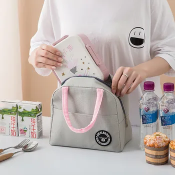 

Portable Baby Food Storage Lunch Bag Insulated Thermal Food Storage Bag Portable Travel Working Bento Box Bag Office #1.14