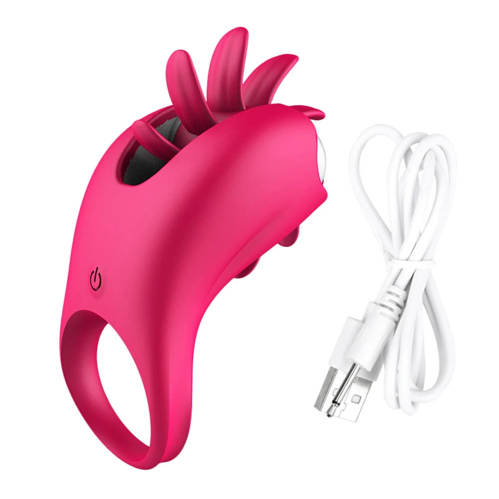 Rotation Oral Tongue Licking Vibrator Vagina Clitoris Stimulate Sex Toys For Couples Flirt Penis Vibrator Ring