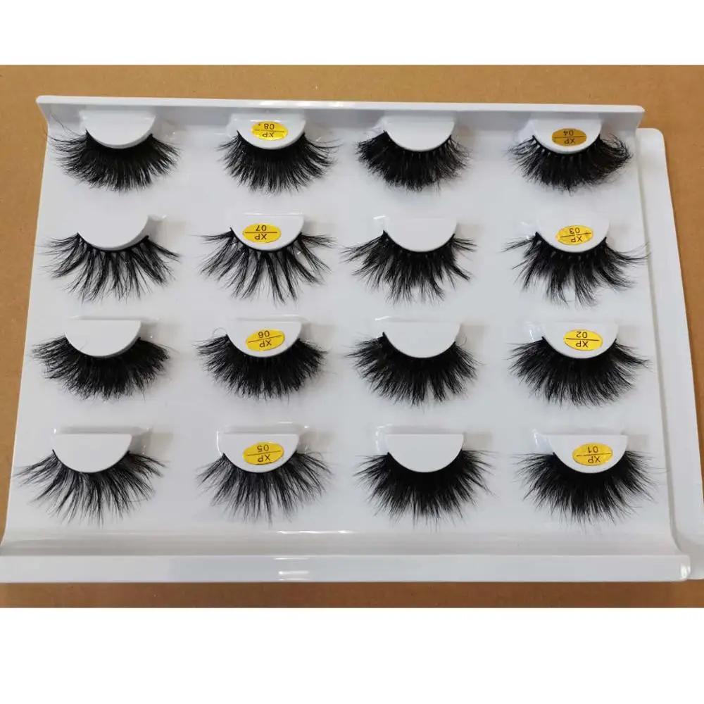 

5D Mink Lashes 25mm False Eyelashes Natural Makeup Wispy Fluffy Eyelash Extension Handmade Wholesale In Bulk Vendor