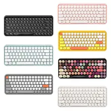 Teclado redondo para videojuegos 308i teclado inalámbrico Bluetooth, con 84 teclas, para iPhone/An-droid/Windows