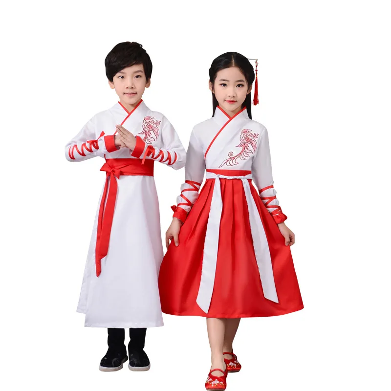 Костюмы древний Китай детская традиционная одежда для мальчиков Hanfu Han Tang набор