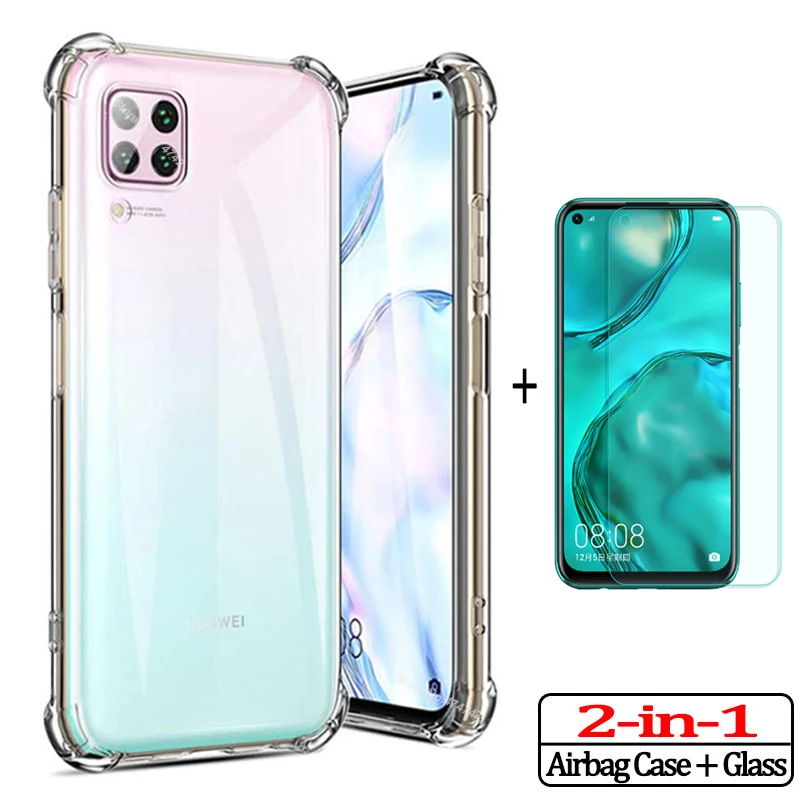 Чехол-накладка 2-в-1 P40lite Huawei P 40lite прозрачный чехол с подушкой безопасности для huawei