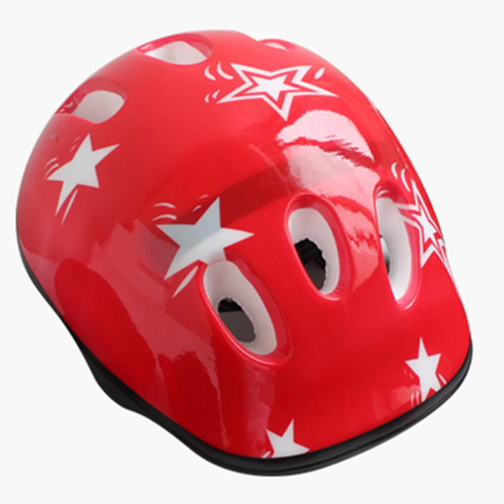 Открытый горный велосипед Велоспорт раздвижная пластина дети шлем защитная одежда колодки защитный набор - Цвет: Red