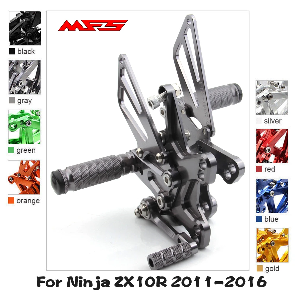 Регулируемые подножки MFS для мотоцикла аксессуары Kawasaki Ninja ZX10R 2011 2012 2013 2014 2015 2016 |