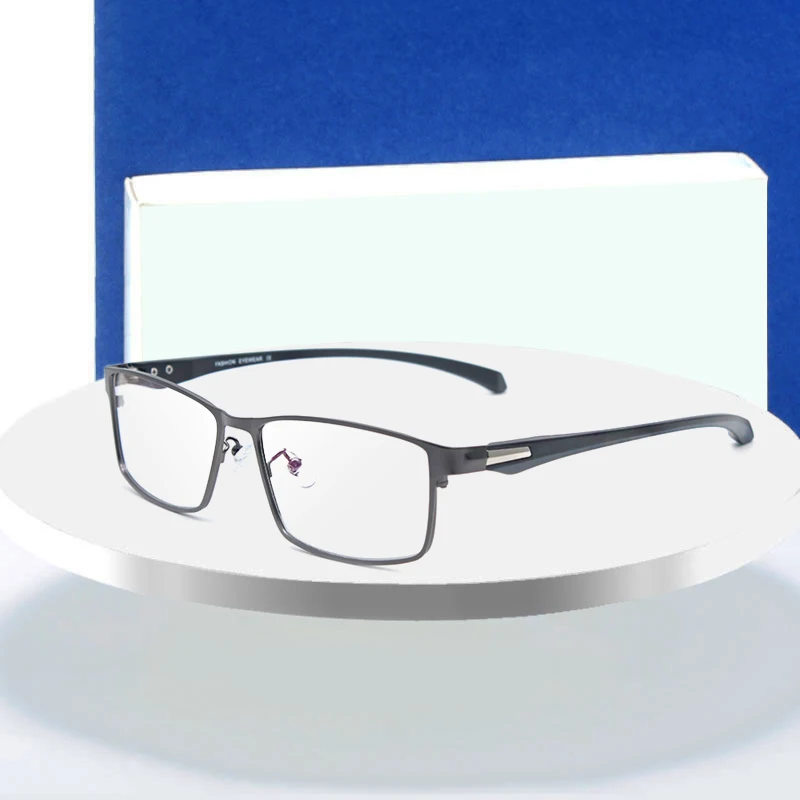 Men Alloy Eyeglasses Frame Flexible Temples Legs IP Electroplating Alloy Material Full Rim Half Rim