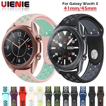

For Samsung Galaxy Watch 46mm Bands 22mm Silicone Replacement wirst Strap for Galaxy Watch3 45mm 41mm band 20mm Active2 Bracelet