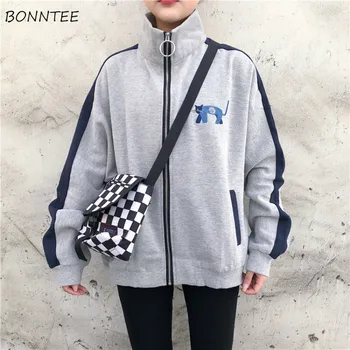 

Jackets Women Harajuku Thickening High Quality Loose Leisure Fashion All-match Womens Clothing Students Daily Simple Autumn Chic