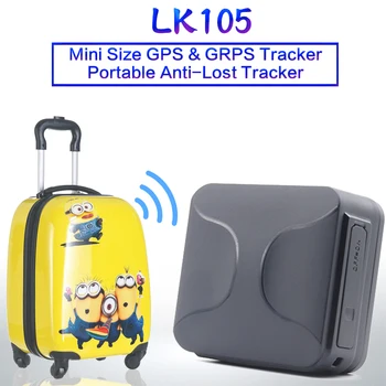 

Mini GPS Tracker LK105 For Children Tracking Locator Add 1400mAh Rechargeable Battery Long Standby With Geo-fence History Route