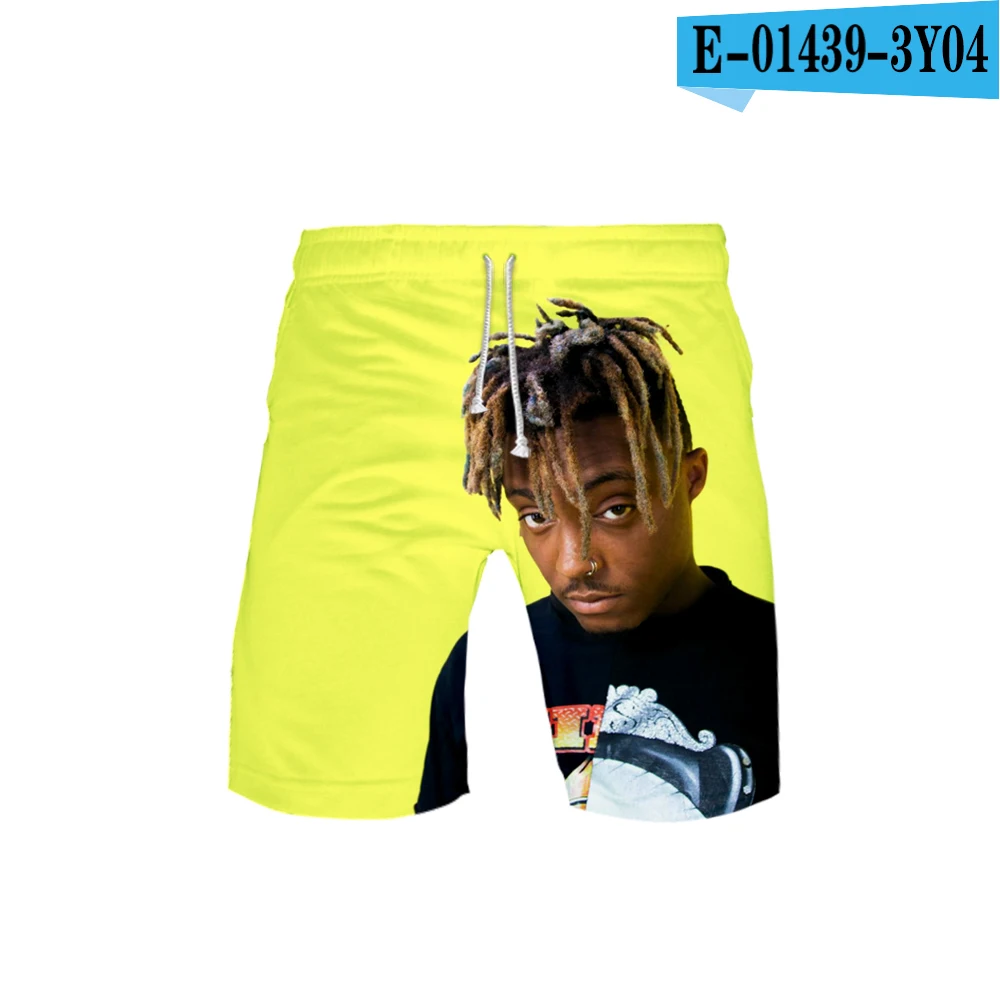 Juice wrld Уличная Повседневная летняя пляжные шорты для мужчин/женщин хип-хоп мода для молодых людей - Цвет: Бежевый