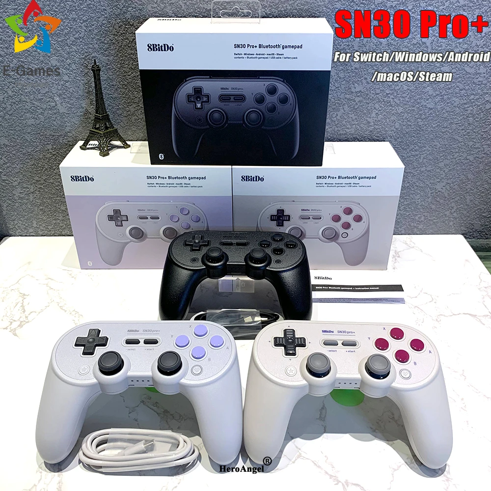 Sn30 Pro Plus 8bitdo Sn30 Pro Bluetooth Gamepad Game Controller With Joystick For Windows Android Macos Nintendo Switch Joypad Gamepads Aliexpress