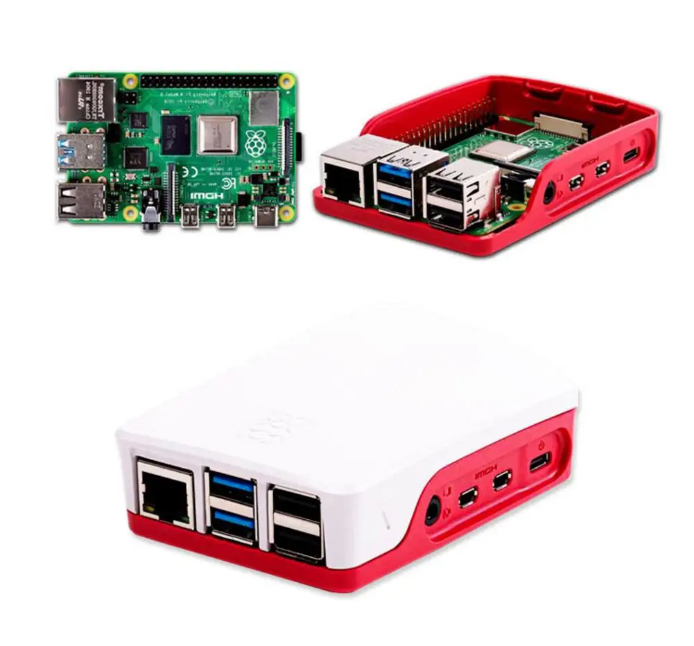 Экологически чистый ABS корпус красный и белый Внешний чехол для Raspberry Pi 4 Высокое качество чистый ABS корпус