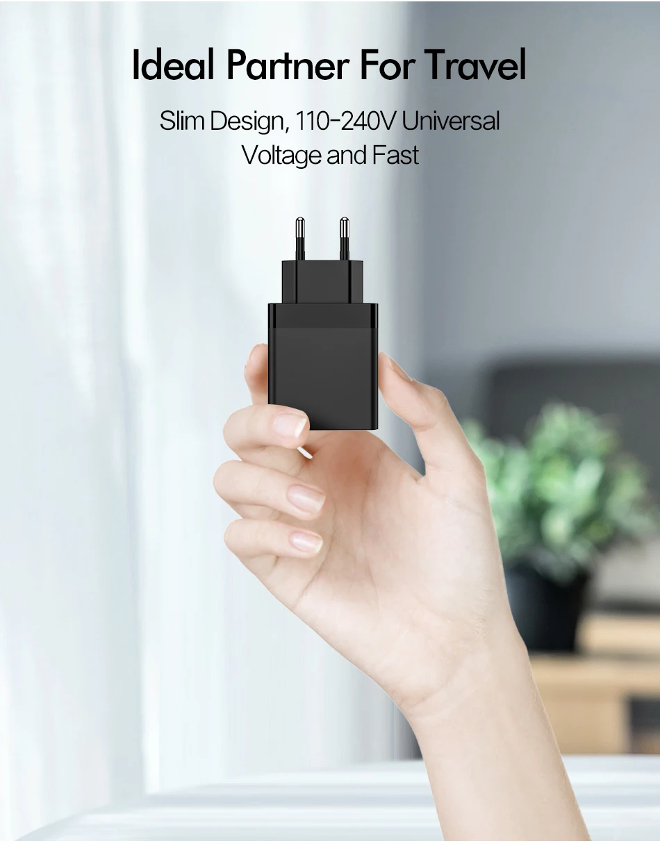 ROCK Quick Charge 3,0 type C USB зарядное устройство QC3.0 настенное зарядное устройство для мобильного телефона iPhone 11 Pro Max Xiaomi samsung Быстрая зарядка