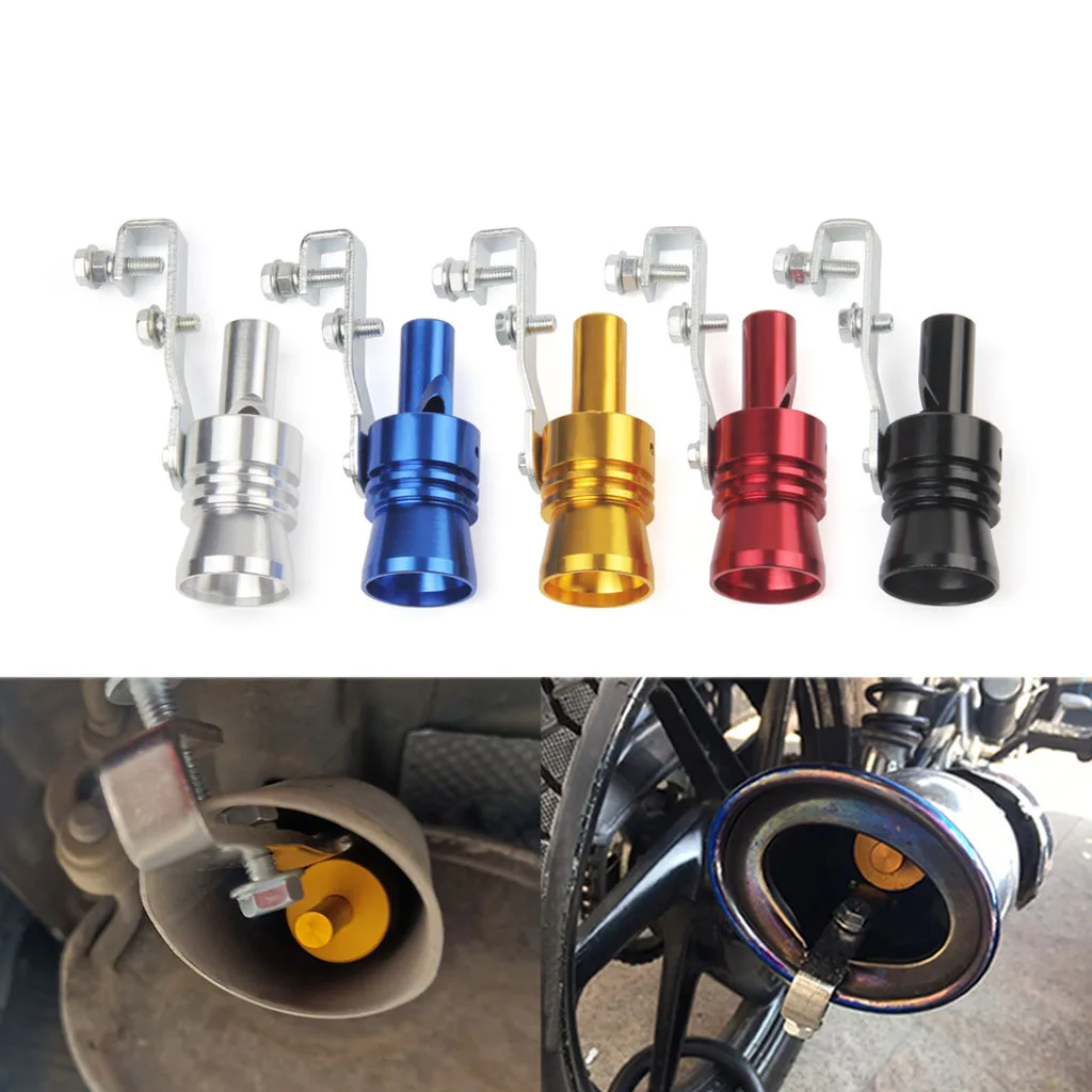 Sifflet D'échappement Universel Turbo Sonore Pour Voiture - Valve De Soufflage - Aluminium Noir - Taille L (2000-2400cc)