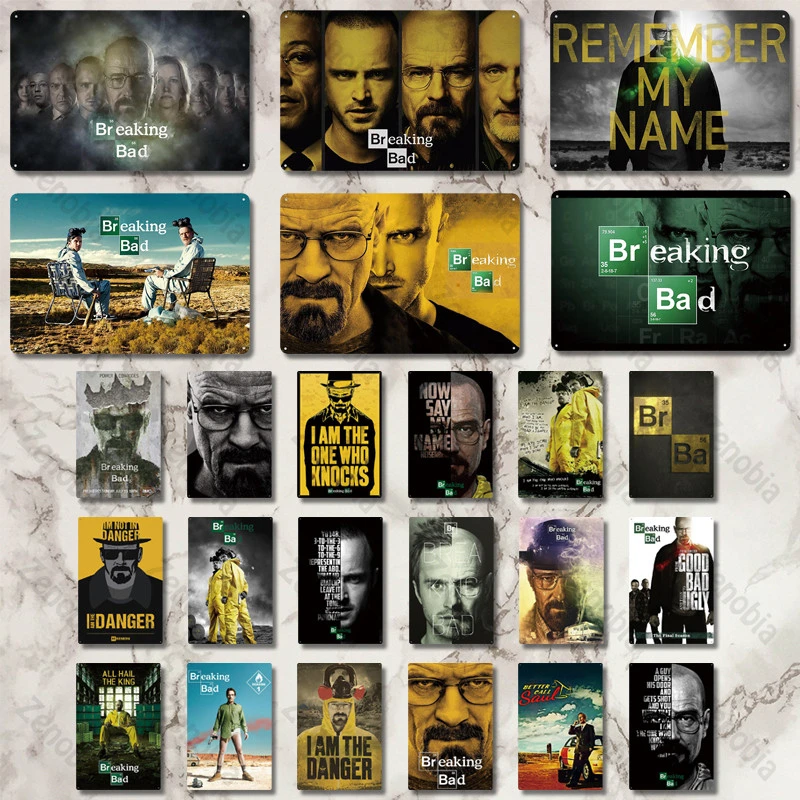 Breaking Bad Metal Poster Tin Sign Plaque Vintage Plate Bar Pub Club Wall Decor