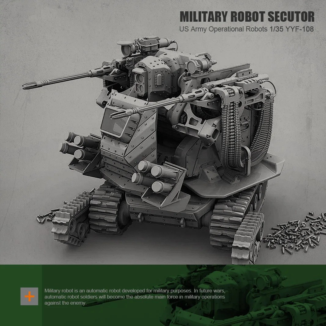 

Robot Military Sector 1/35 Combat Robot Resin Soldier Model Toys YYF-108
