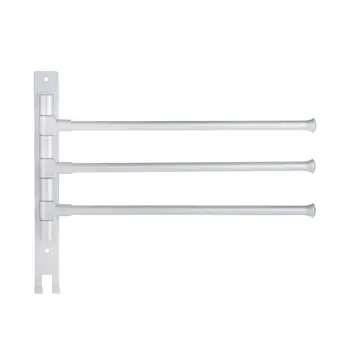 

3Arms Towel Rack Space Aluminium Towel Hanging With Hooks Rotatable Towel Storage Bars Bathroom Accessories 19QE