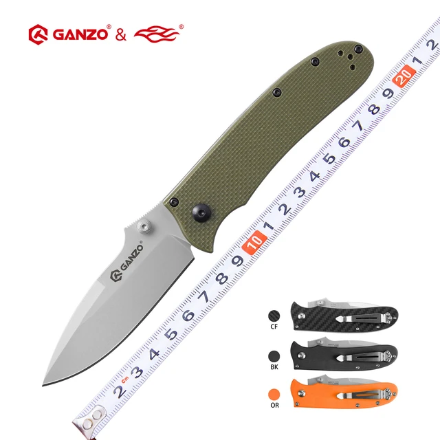 Firebird-cuchillo plegable Ganzo G704 440C blade G10, navaja táctica de  supervivencia para acampar al aire