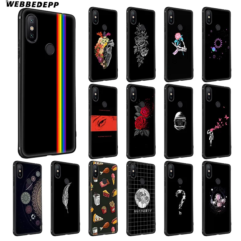 Simple Style Heart Astronaut Anime Soft Case for Xiaomi Mi A1 A2 A3 9 9T Pro CC9 CC9E &amp Redmi 8A 7A K20 Note 8 |