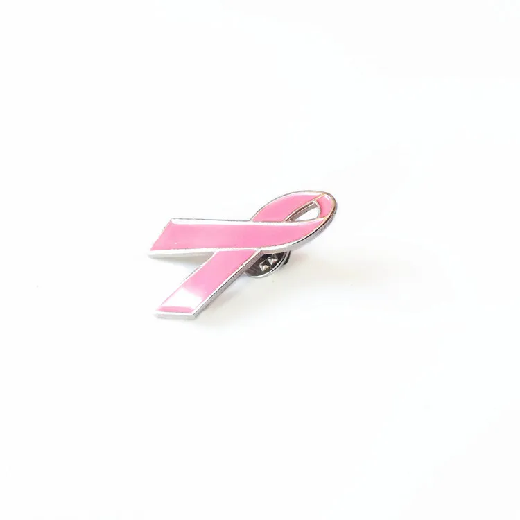 

Big pink ribbon badge brooch breast cancer awareness pink ribbon lapel pin awareness 5PCS/LOTS Free Shipping