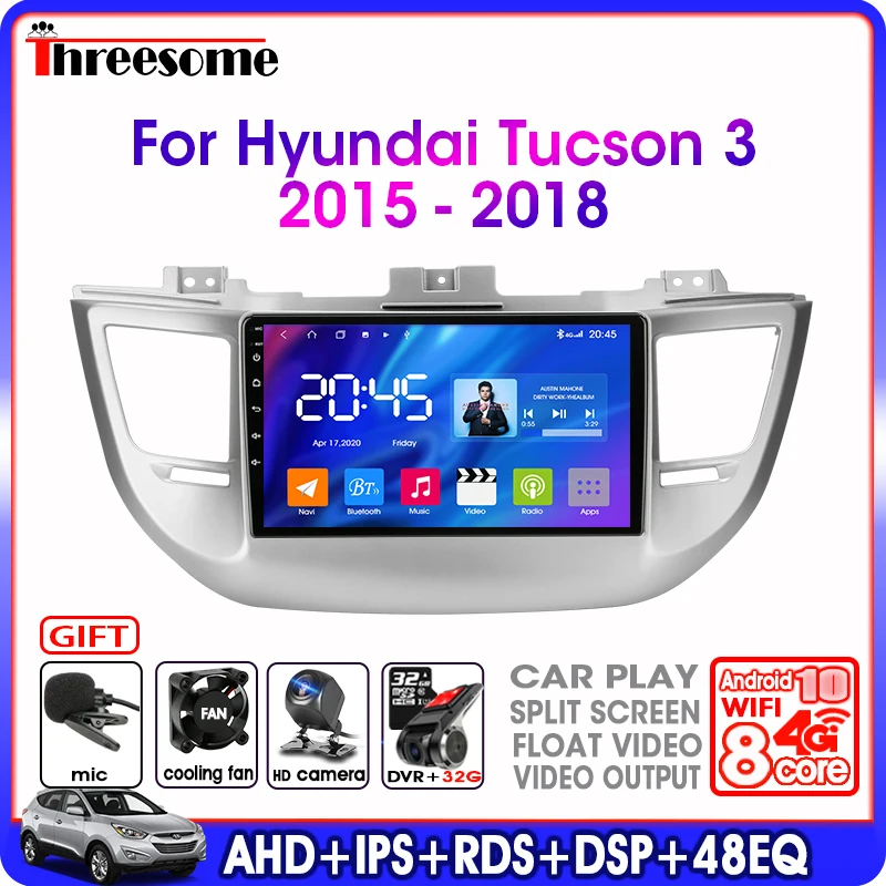Автомагнитола на Android 9 0 для Hyundai Tucson 3 2015 -2018 2Din 2 + 32 ГБ GPS-навигация мультимедийный