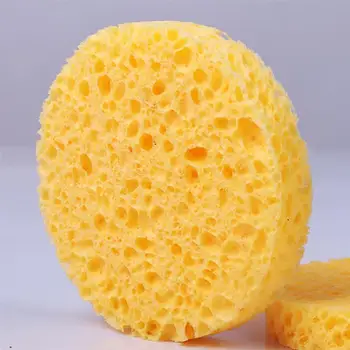 

50pcs Wood Pulp Sponge Cellulose Compress Cosmetic Puff Facial Washing Sponge Face Care Cleansing Makeup Tools(Round,Skin Color)
