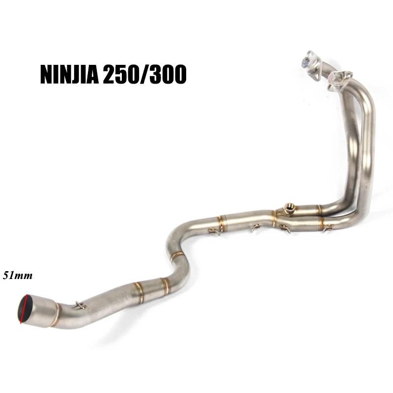 51mm Motorcycle Exhaust Front Link Pipe Slip on for Kawasaki Ninja 250/300 Z250/300 2012-2017 Escape Moto Modified Muffler Tube - Image 4