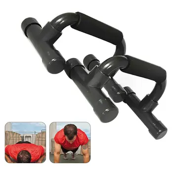 

1pair Body Building Push Up Bar Portable Fitness Chest Muscles Gym Exercise Non Slip I Shaped For Workout Foam Handles Stand