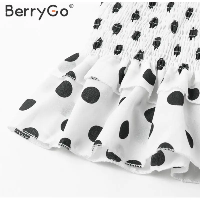 BerryGo, сексуальное летнее платье на бретельках, женское леопардовое платье в горошек, женские облегающие вечерние платья средней длины