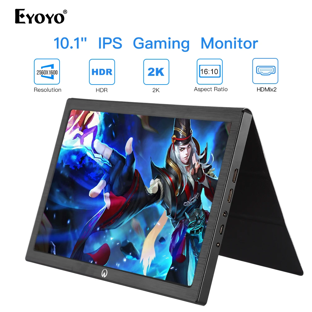 

10" inch Portable HDMI Gaming Monitor IPS LCD LED Display 2k for PC Laptop Compatible pantalla PS4 Xbox one PS4 Raspberry Pi USB
