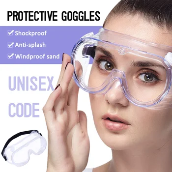 

Safety Goggles Clear Fully Enclosed Impactproof Splashproof Anti Fog Protective Glasses Anti Virus Work Safety Glasses