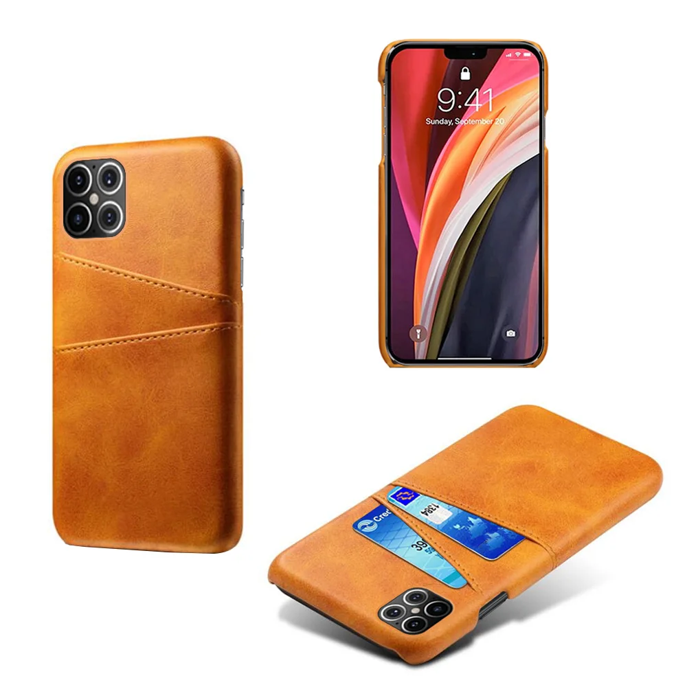 

2020 Slim Mobile Phone Back PU Leather Wallet Mobile Phone Cover Case with Credit Card Holder Protective Cover for iPhone 11Pro