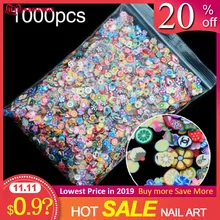 1000Pcs/Bag Nail Art Polymer Clay Canes Fruit fimo slice Set Gel Polish Tips Fashion DIY Cute Summer Watermelon Decor Decals Kit
