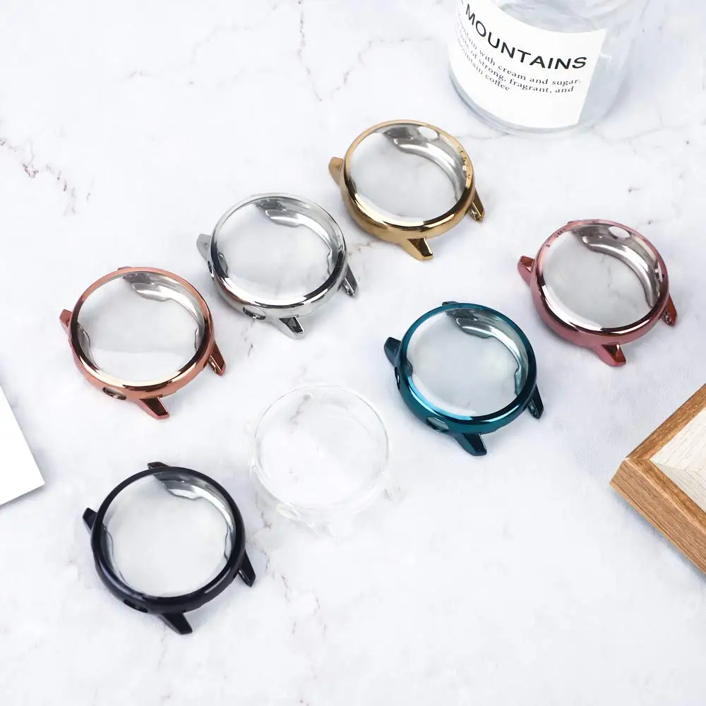 Protector de pantalla + funda para Samsung Galaxy watch active 2, 44mm, 40mm, funda envolvente de TPU, parachoques + Accesorios para reloj de película