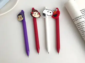 

cute girl boys gel pen cartoon korea stationery prize kawaii student pen office write sign pen black neutral pen 48pc/lot