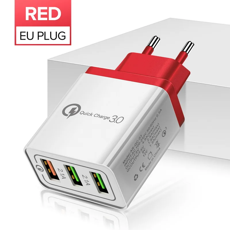 GETIHU 18 Вт USB зарядное устройство Quick Charge 3,0 Универсальный EU штекер настенный адаптер Быстрая зарядка для iPhone X Xiaomi samsung S9 мобильный телефон