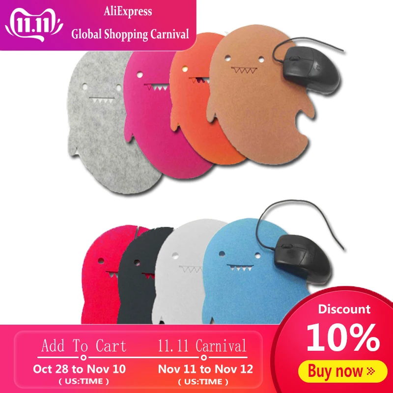 

Mairuige Animals Dolphin Creative Polygonal mousepad Felt Materials Small Size Cute Monster Pattern Mouse pad Pc Table Game Mats